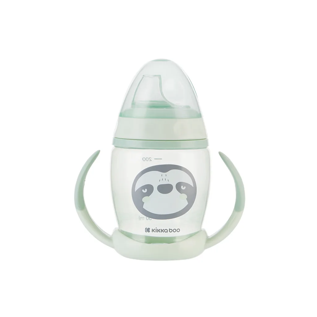 لیوان آبمیوه خوری کیکابو سرسیلیکونی Happy Face دسته دار 200میل Kikkaboo