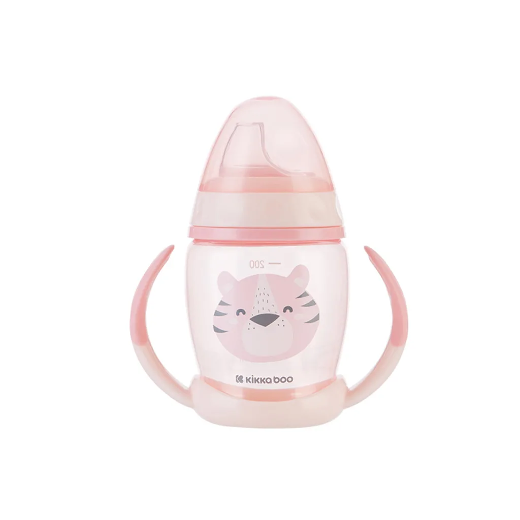 لیوان آبمیوه خوری کیکابو سرسیلیکونی Happy Face دسته دار 200میل Kikkaboo