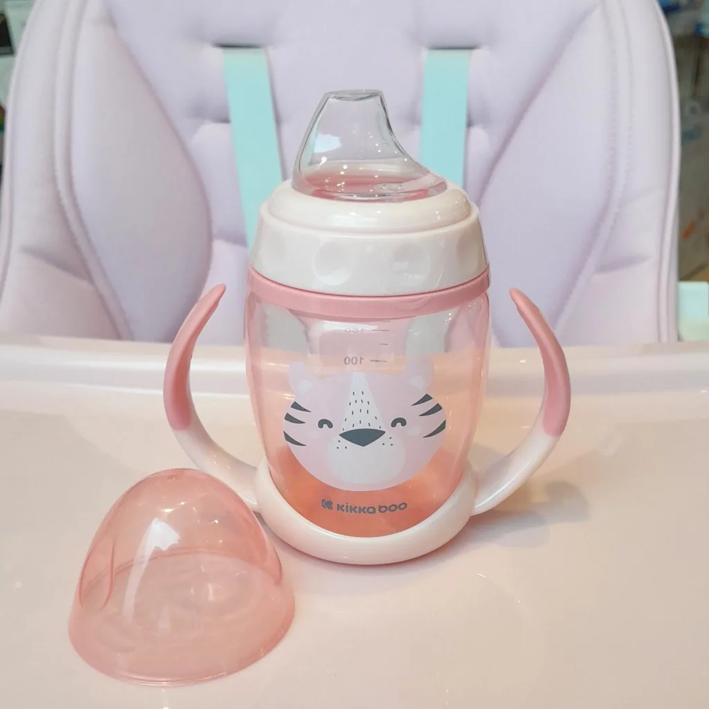 لیوان آبمیوه خوری کیکابو سرسیلیکونی Happy Face دسته دار 200میل Kikkaboo