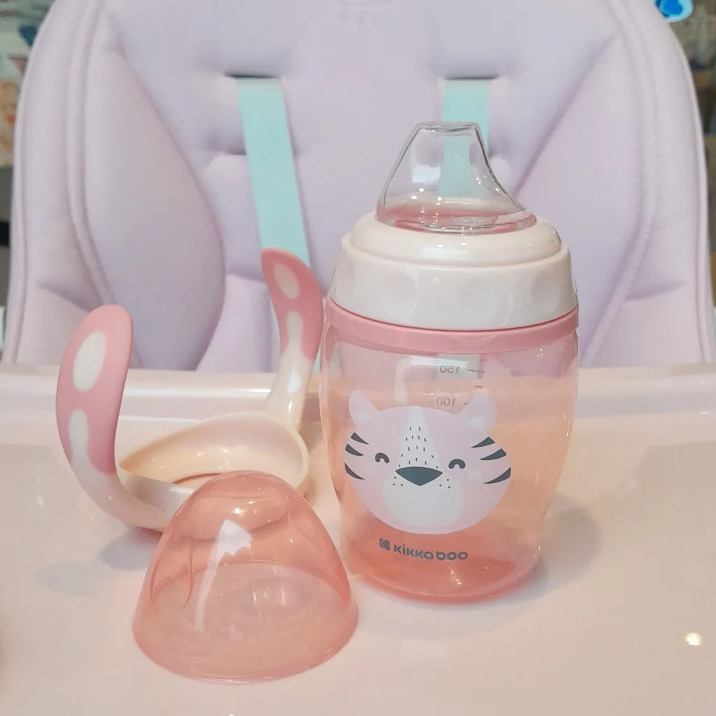 لیوان آبمیوه خوری کیکابو سرسیلیکونی Happy Face دسته دار 200میل Kikkaboo