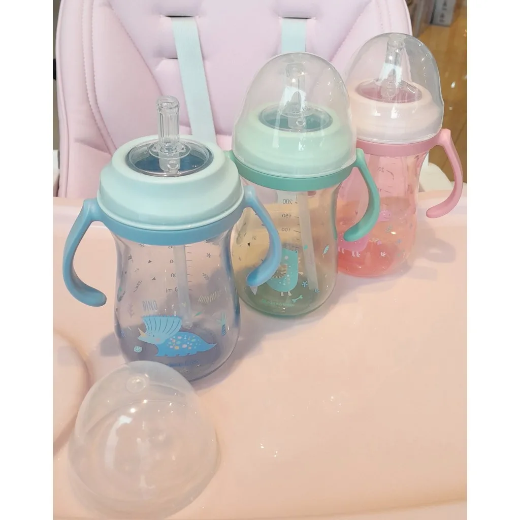 لیوان آبمیوه خوری کیکابو نی دار مدل Dino World دسته دار 300میل Kikkaboo