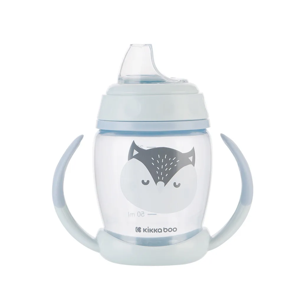 لیوان آبمیوه خوری کیکابو سرسیلیکونی Happy Face دسته دار 200میل Kikkaboo