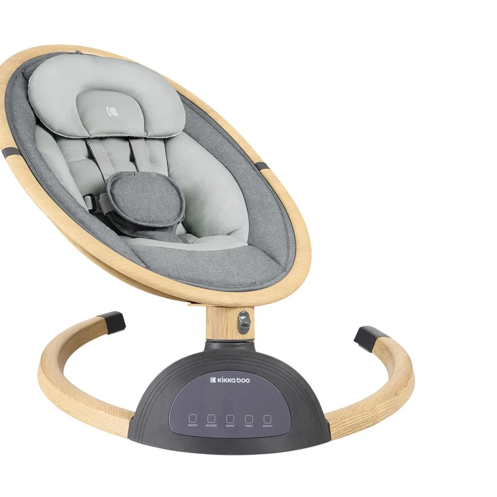 گهواره نی نی لای لای برقی کیکابو swing Ashlee دکمه لمسی بدنه طرح چوب Kikkaboo