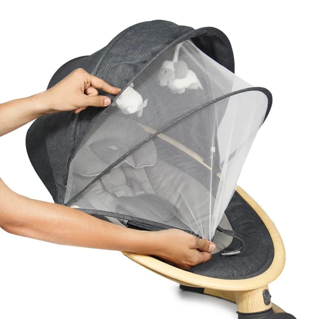 گهواره نی نی لای لای برقی کیکابو swing Ashlee دکمه لمسی بدنه طرح چوب Kikkaboo