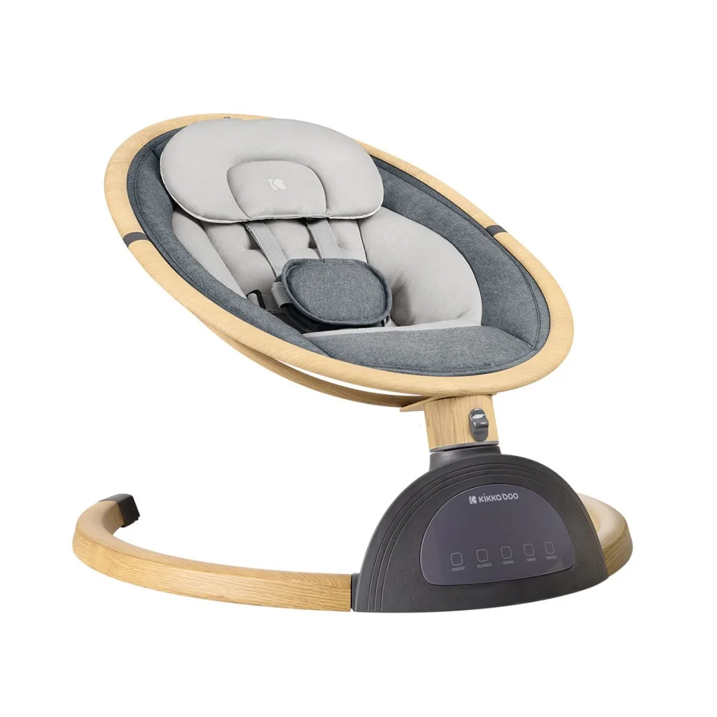 گهواره نی نی لای لای برقی کیکابو swing Ashlee دکمه لمسی بدنه طرح چوب Kikkaboo