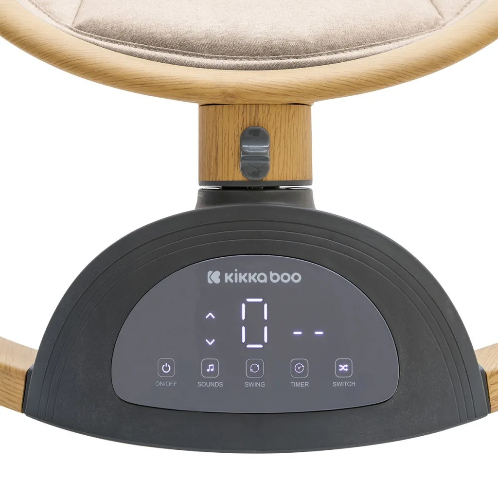 گهواره نی نی لای لای برقی کیکابو swing Ashlee دکمه لمسی بدنه طرح چوب Kikkaboo