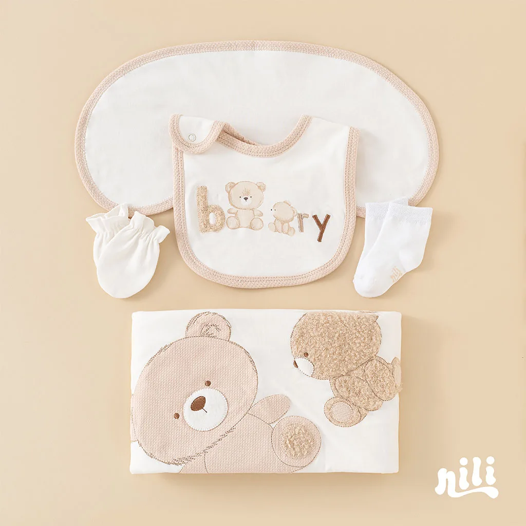 سرویس 13تکه جعبه ای پنبه کوپا خرس Beary نیلی Nili