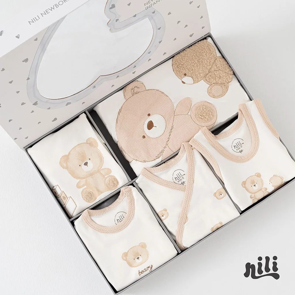 سرویس 13تکه جعبه ای پنبه کوپا خرس Beary نیلی Nili