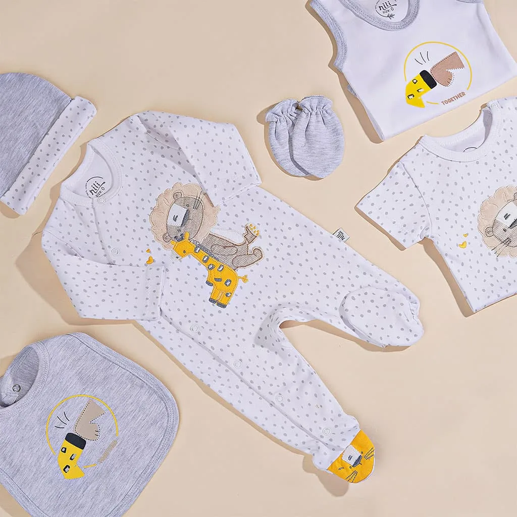 سرویس 13تکه جعبه ای باهم زرافه شیر خالدار نيلی Nili