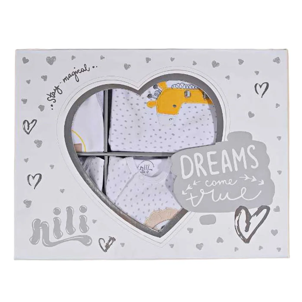 سرویس 13تکه جعبه ای باهم زرافه شیر خالدار نيلی Nili