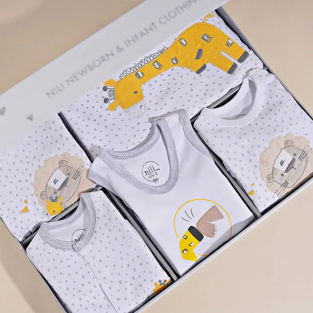 سرویس 13تکه جعبه ای باهم زرافه شیر خالدار نيلی Nili