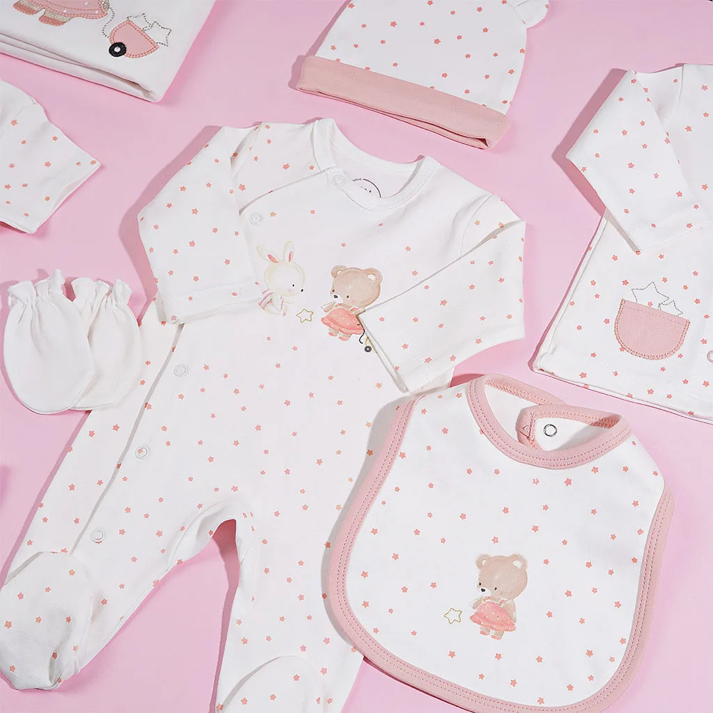 سرویس 13تکه جعبه ای خرس کوچولو خرگوش ستاره نیلی Nili