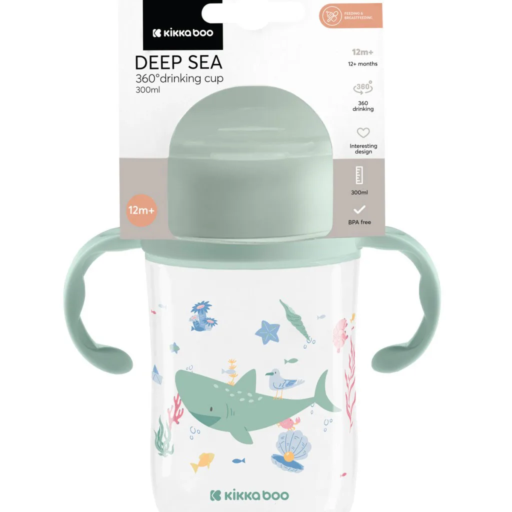 ليوان آبمیوه خوری کیکابو مدل Deep Sea دسته دار 360درجه 300میل Kikkaboo