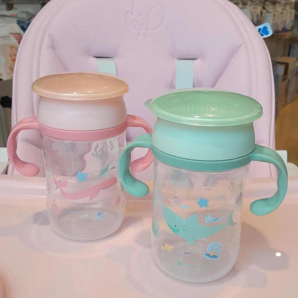 ليوان آبمیوه خوری کیکابو مدل Deep Sea دسته دار 360درجه 300میل Kikkaboo