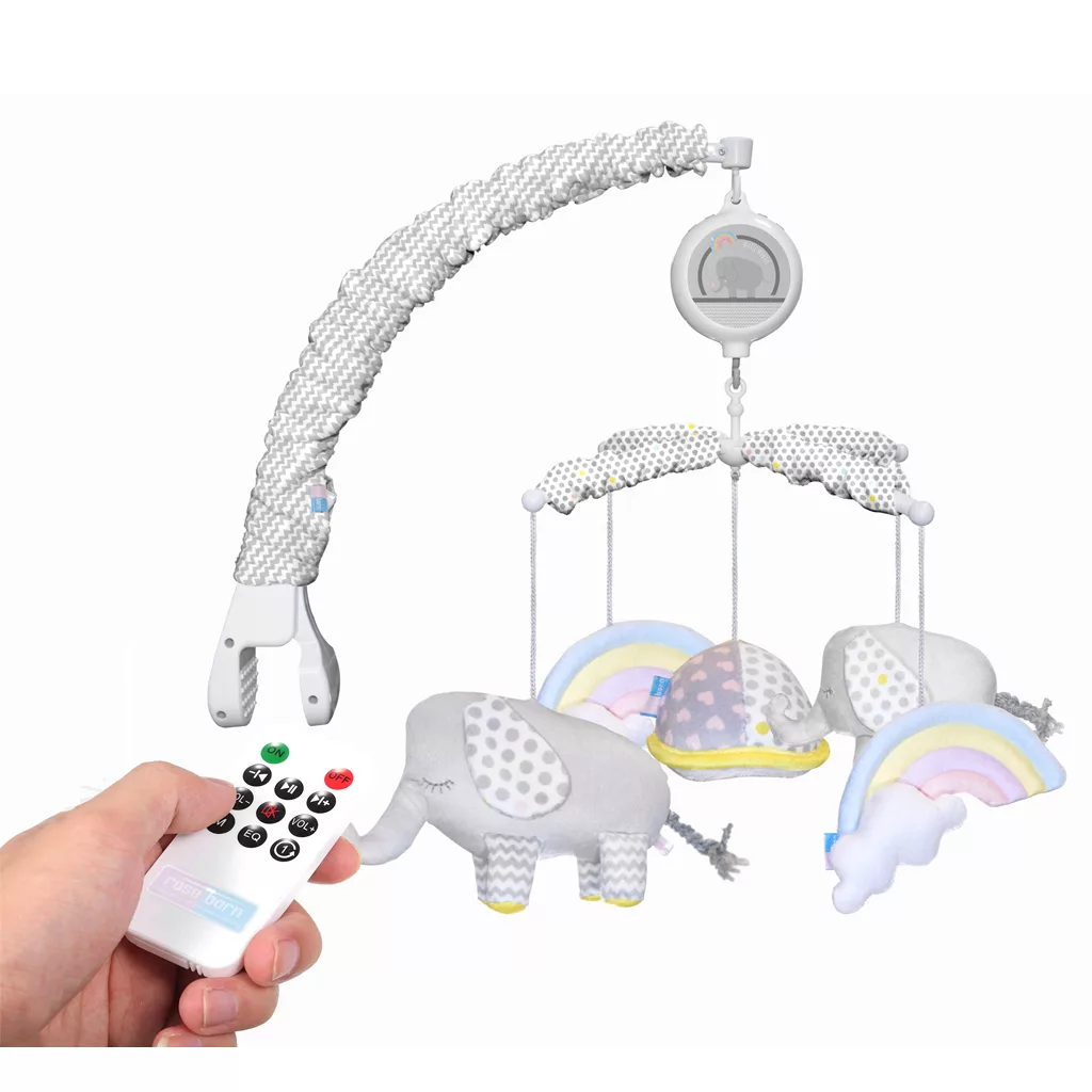 آویز تخت موزیکال ریموتدار Forever Love Elephant فیل قلب رزبرن RoseBorn