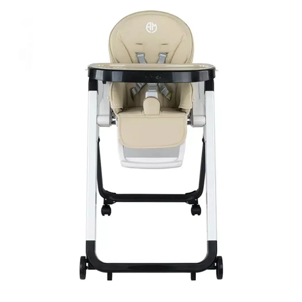 صندلی غذای آنیمو مدل Sido سیدو 4چرخ تابشو تنظیم ارتفاع بدنه سفید Animo