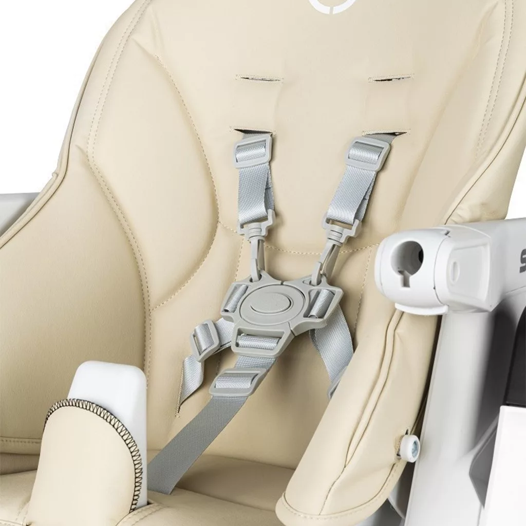 صندلی غذای آنیمو مدل Sido سیدو 4چرخ تابشو تنظیم ارتفاع بدنه سفید Animo