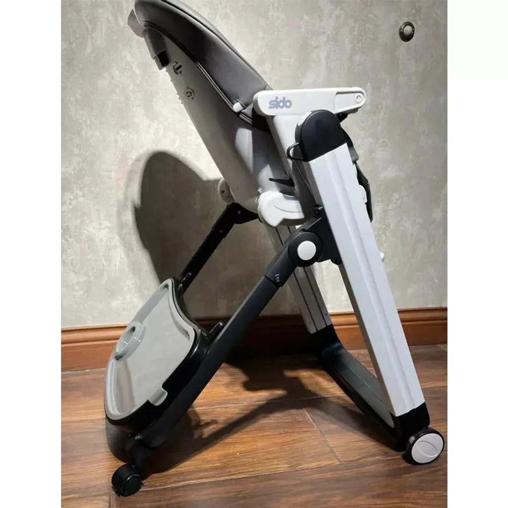 صندلی غذای آنیمو مدل Sido سیدو 4چرخ تابشو تنظیم ارتفاع بدنه سفید Animo