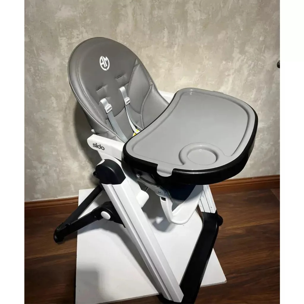 صندلی غذای آنیمو مدل Sido سیدو 4چرخ تابشو تنظیم ارتفاع بدنه سفید Animo