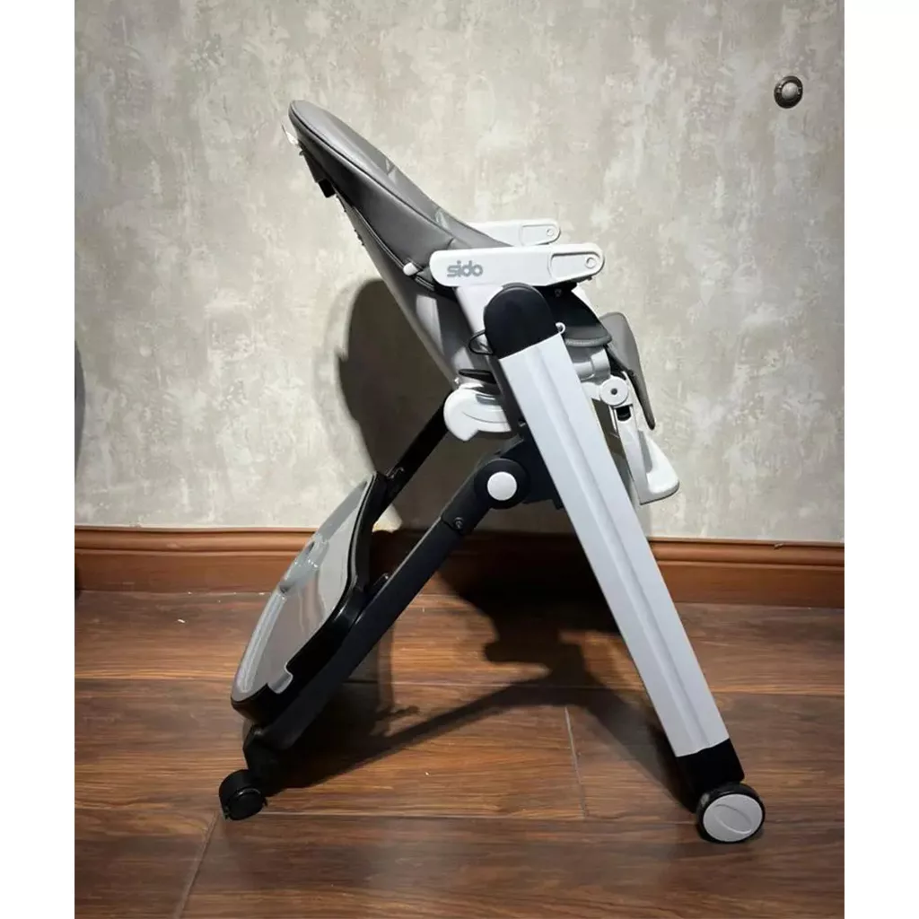 صندلی غذای آنیمو مدل Sido سیدو 4چرخ تابشو تنظیم ارتفاع بدنه سفید Animo
