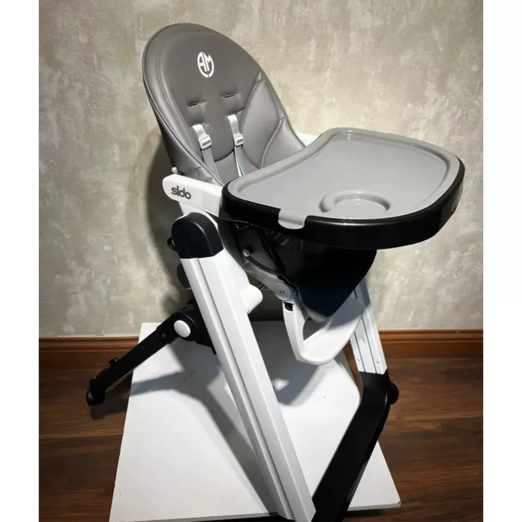 صندلی غذای آنیمو مدل Sido سیدو 4چرخ تابشو تنظیم ارتفاع بدنه سفید Animo