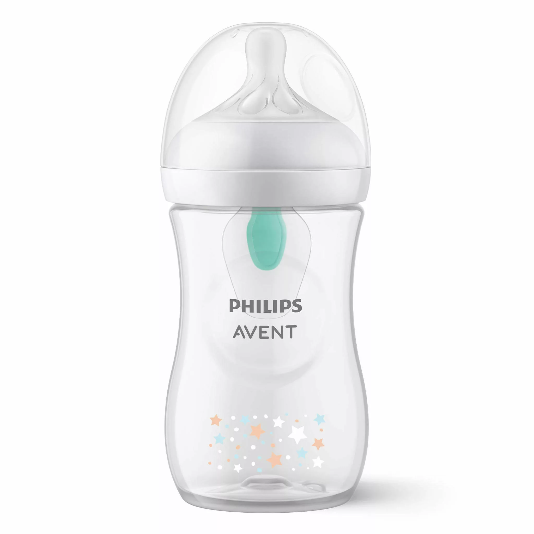 شیشه شیر اونت نچرال تکی جعبه ای 260میل 1+ماه 3قطره ستاره خرس Avent