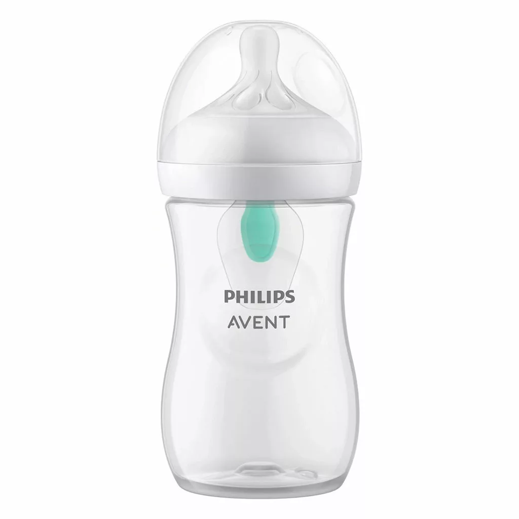 شیشه شیر اونت نچرال تکی جعبه ای 260میل 1+ماه 3قطره ستاره خرس Avent