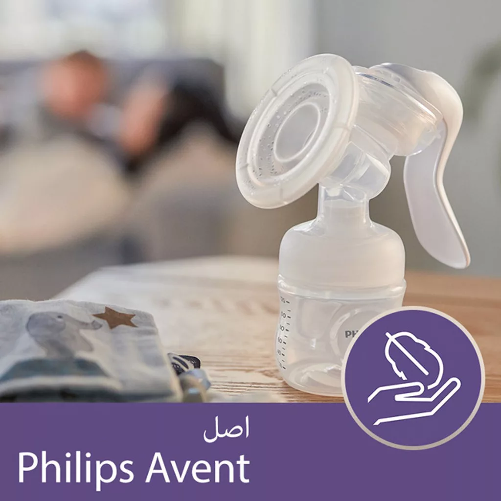 پمپ دستی شیردوش فیلیپس اونت بطری 125میل و سرشیشه ضدنفخ Philips Avent