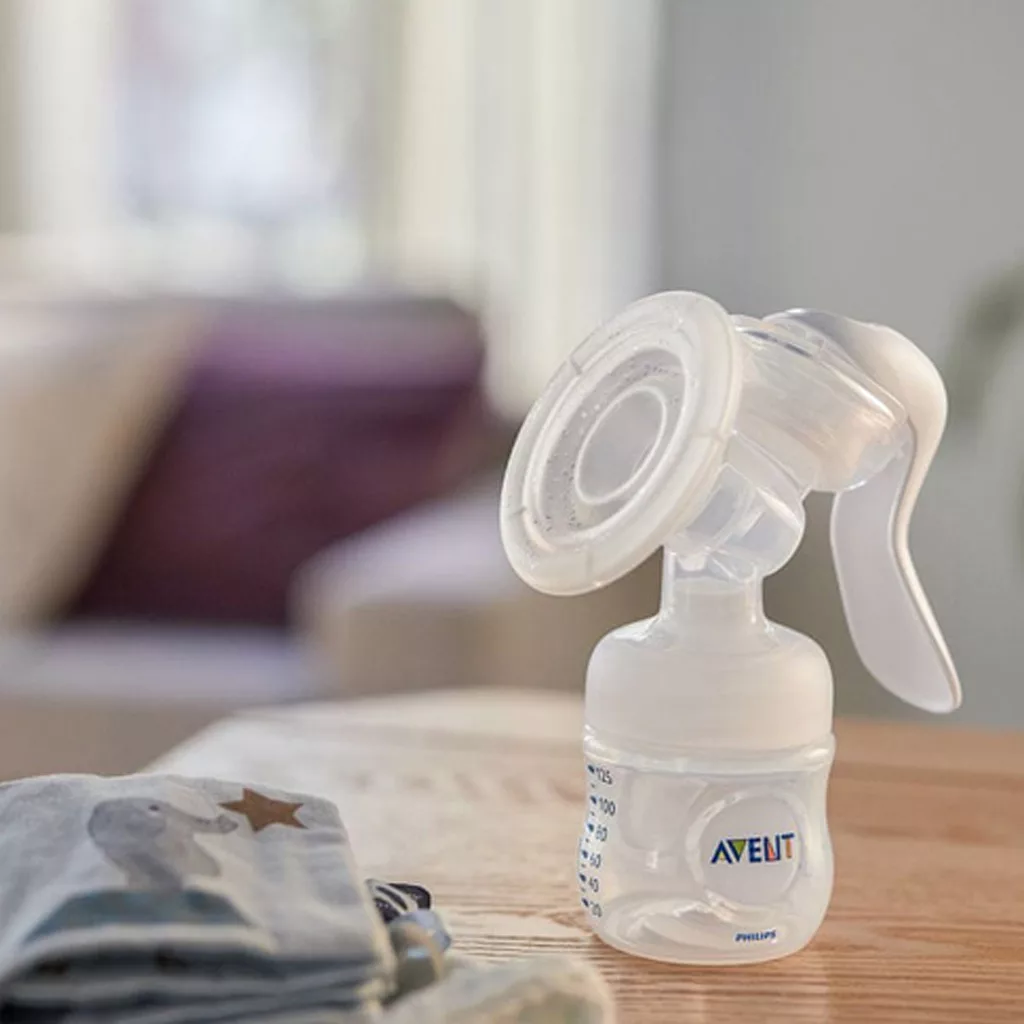 پمپ دستی شیردوش فیلیپس اونت بطری 125میل و سرشیشه ضدنفخ Philips Avent