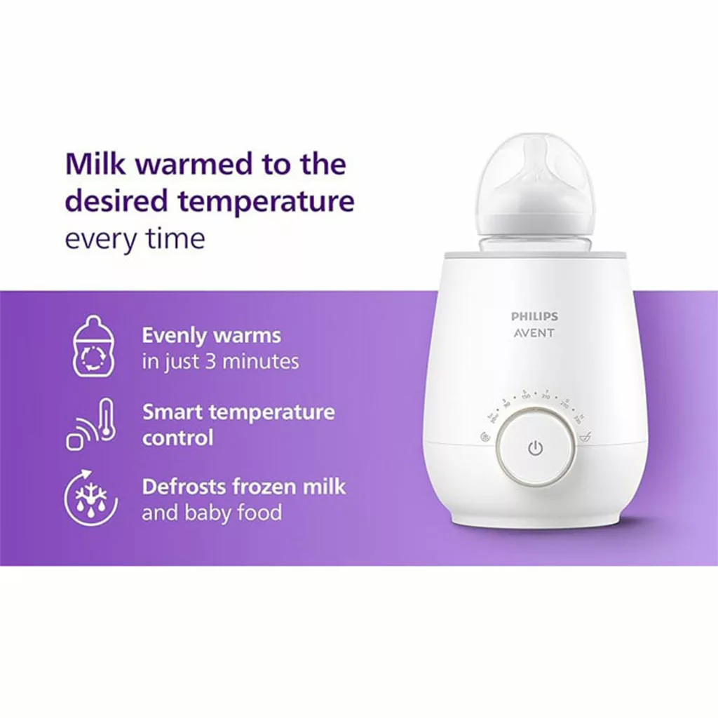 دستگاه وارمر شیرگرمکن فیلیپس اونت برقی با کنترل دمای هوشمند شیشه شیر و غذای کودک Philips avent