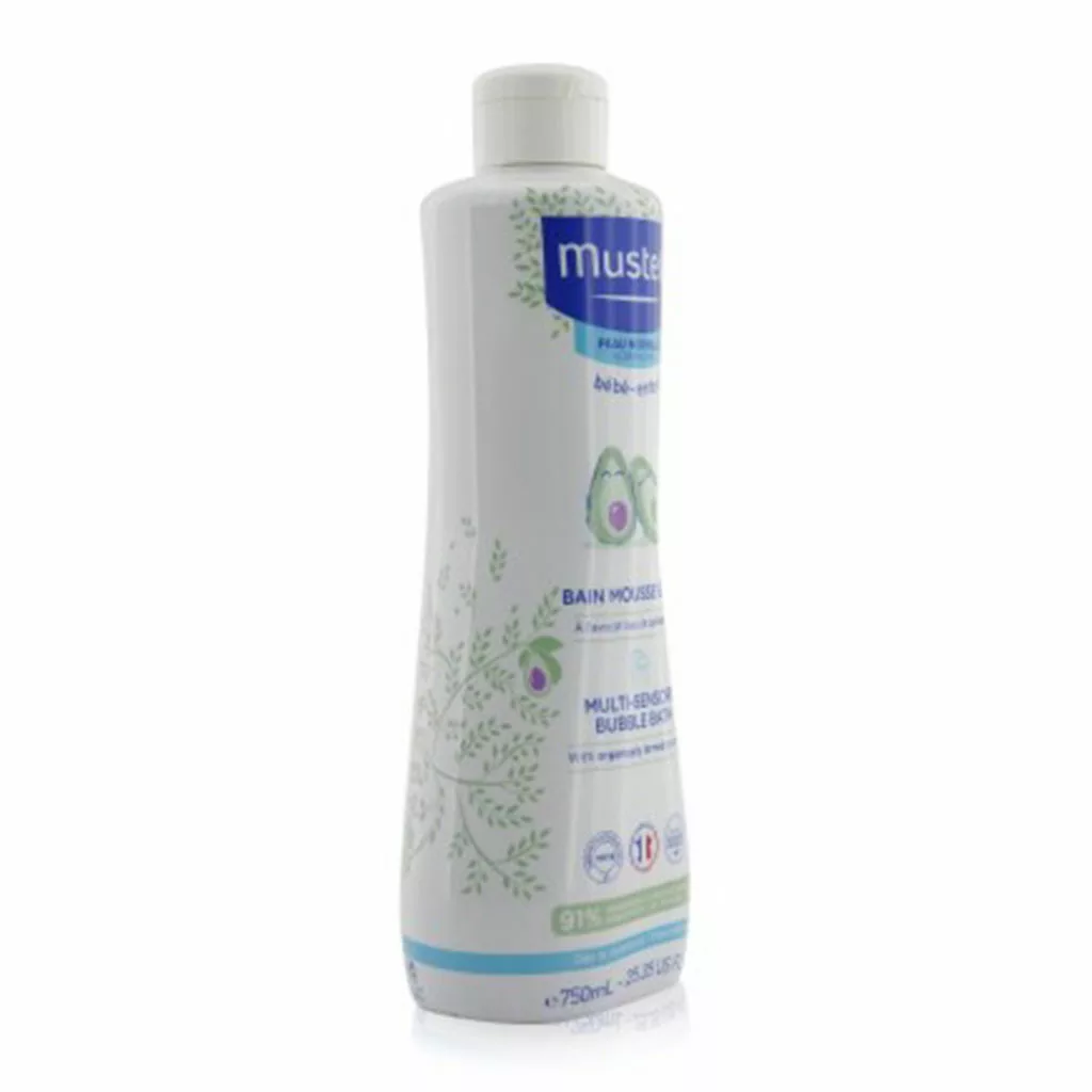 شامپو بدن یا فوم حمام آووکادو ماستلا Multi sensory bubble bath چندحسی 750میل 91درصد ارگانیک Mustela
