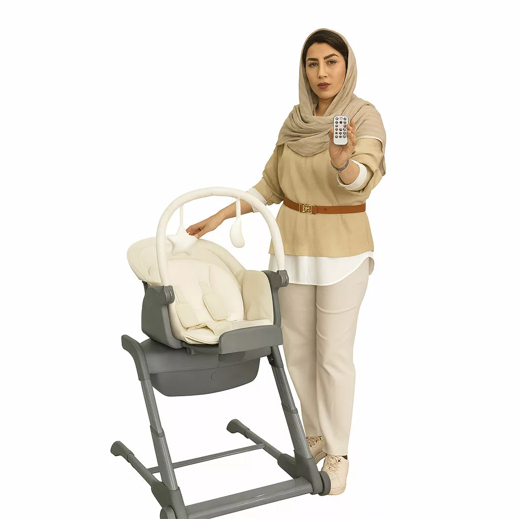 صندلی غذای 3کاره آنیمو مدل Odon برقی گهواره شو موزیکال Animo