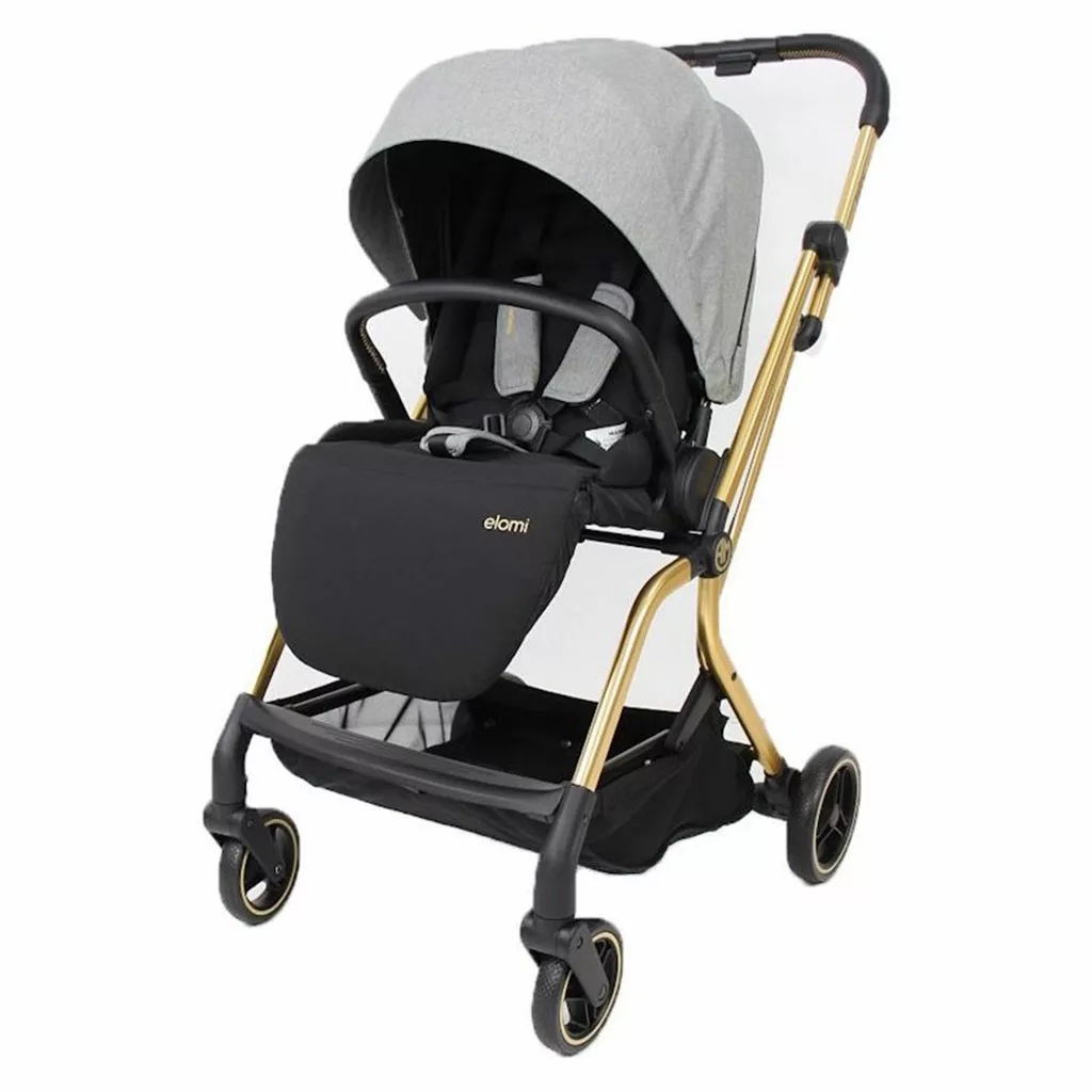 کالسکه آنیمو مدل Elomi کابین سایز تاشو مسافرتی بدنه طلایی Animo
