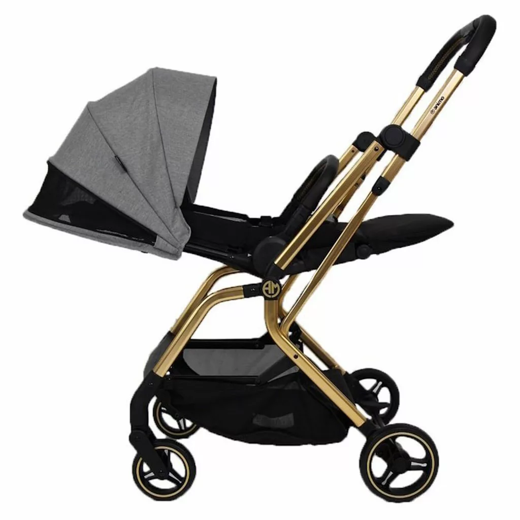 کالسکه آنیمو مدل Elomi کابین سایز تاشو مسافرتی بدنه طلایی Animo