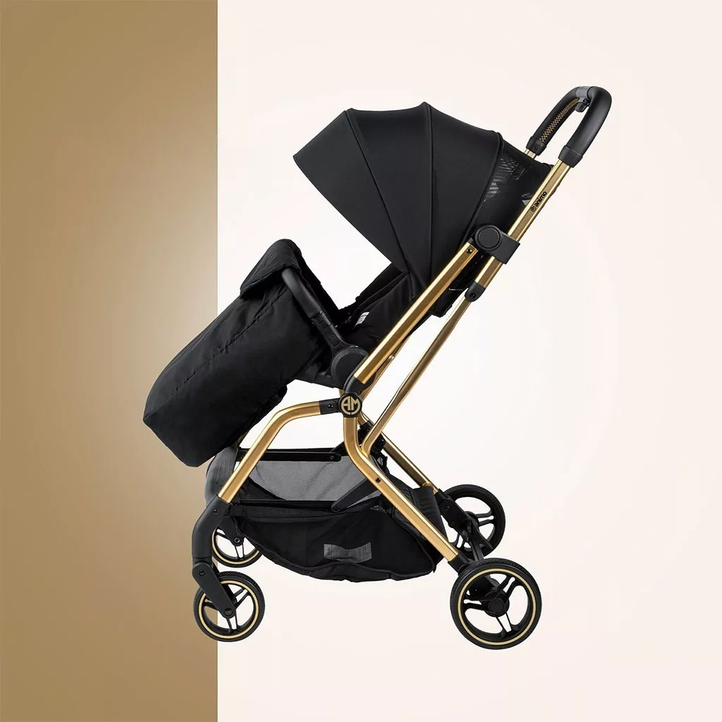 کالسکه آنیمو مدل Elomi کابین سایز تاشو مسافرتی بدنه طلایی Animo