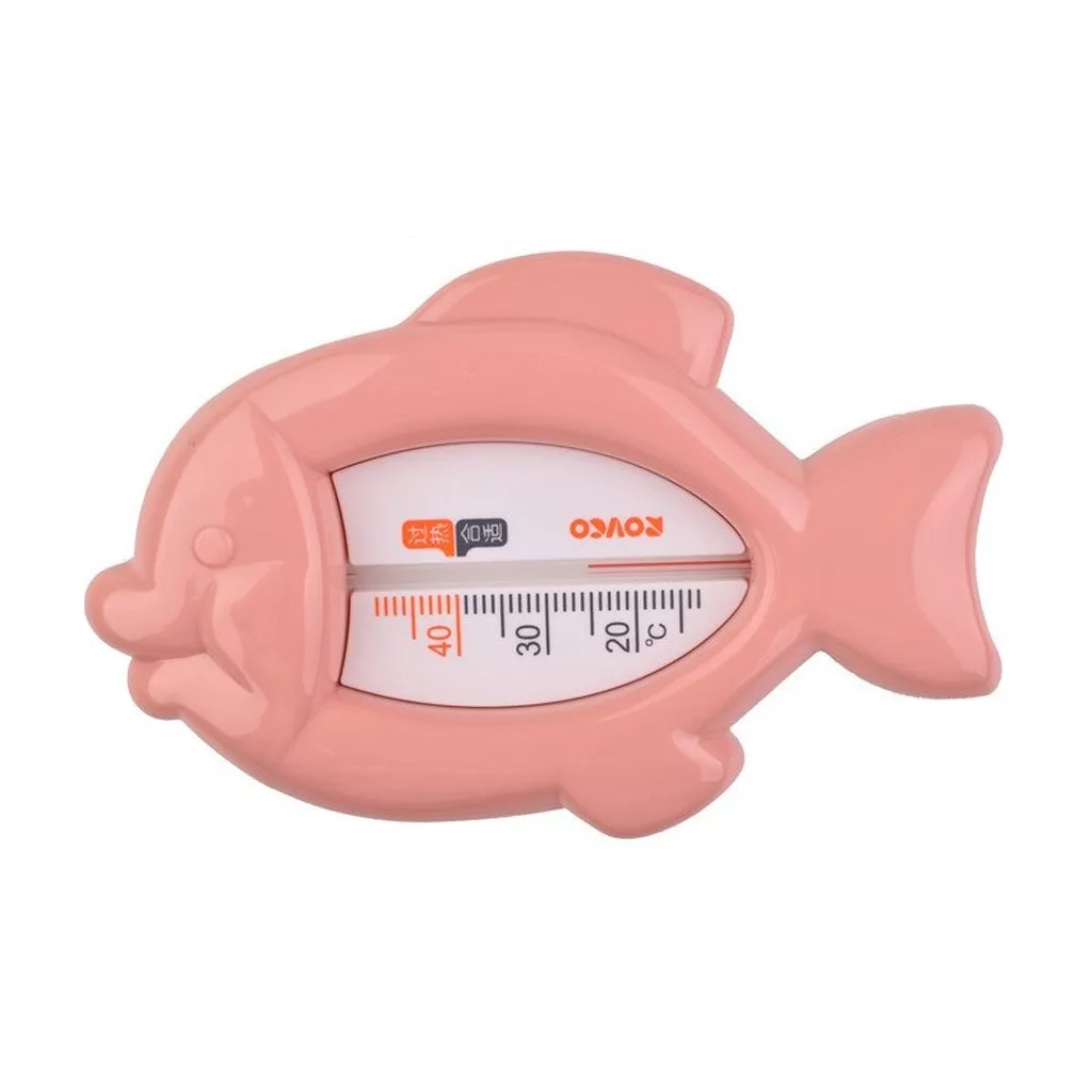 دماسنج اتاق و حمام کودک Rovco طرح ماهی بدون جیوه، مناسب نوزاد، ضد آب