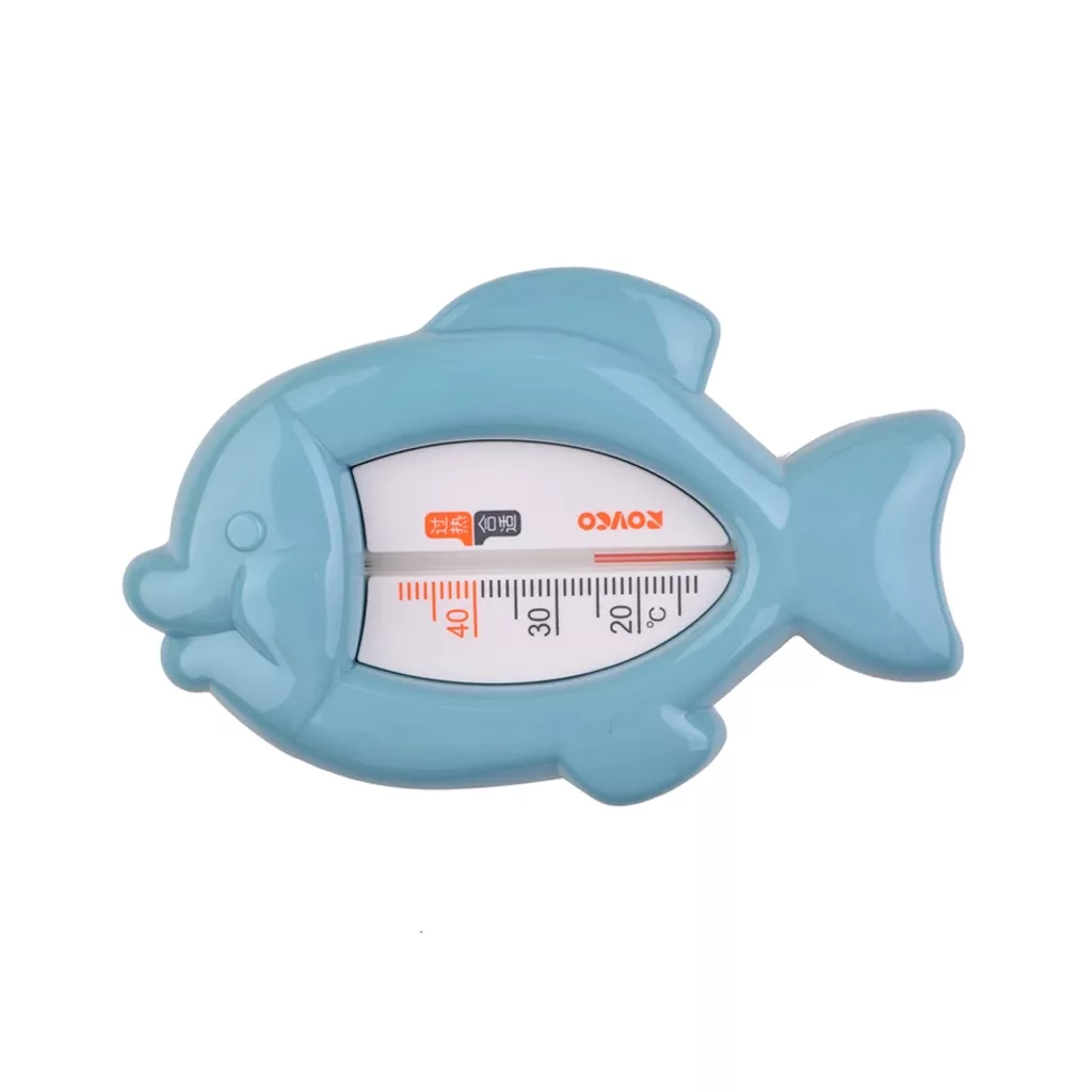 دماسنج اتاق و حمام کودک Rovco طرح ماهی بدون جیوه، مناسب نوزاد، ضد آب