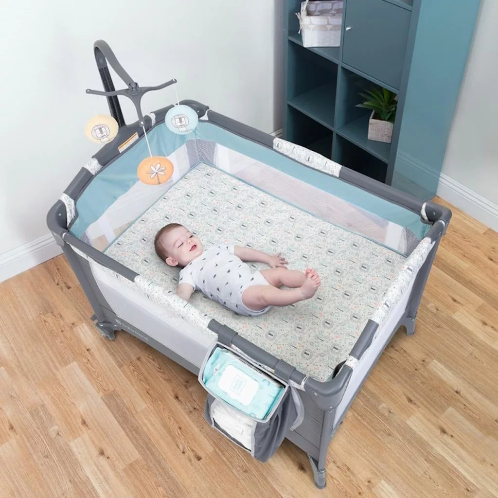 تخت پارک بیبی ترند Deluxe Nursery Center شیر BabyTrend