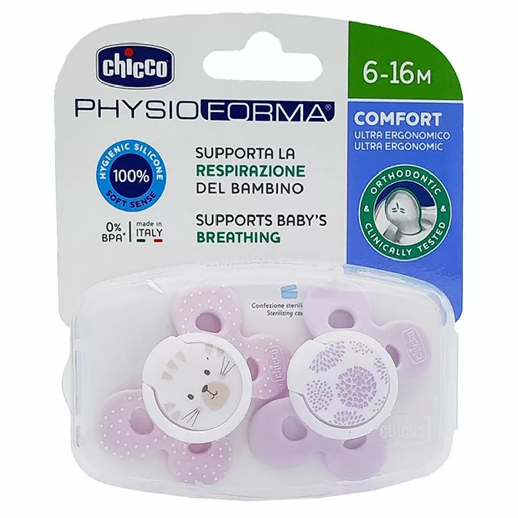 پستانک چیکو 2Chicco عددی 16-6ماه فیزیو فورما طرح ببر قاصدک