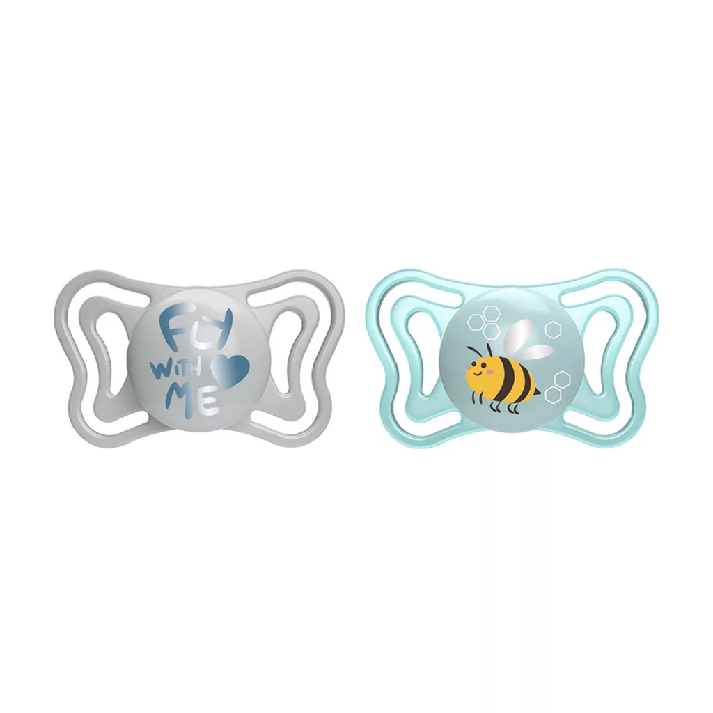 پستانک 2عددی فیزیو فورما لایت Physio Forma Light زنبور Fly with me چیکو 6-2ماه Chicco