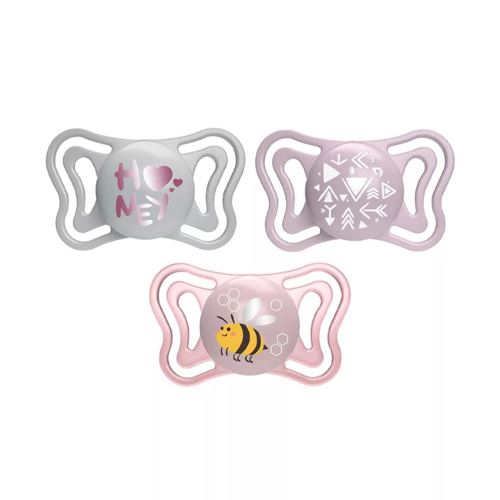 پستانک 2عددی فیزیو فورما لایت Physio Forma Light زنبور قلب Honey چیکو 6-2ماه Chicco