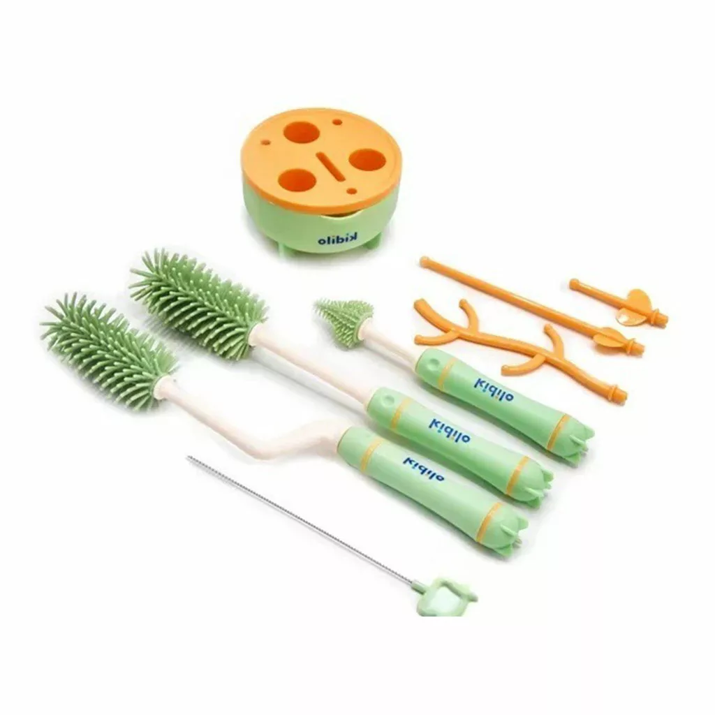 ست برس شیشهشور و آبچکان ۸ تکه نوزاد Kidilo مدل KD-6016