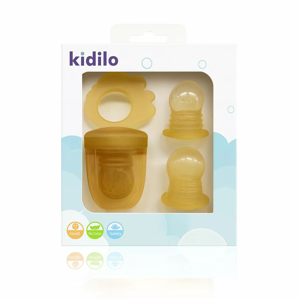 پستانک تغذیه فیدینگ میوه غذا خوری کیدیلو موم عسل 3سایزه Kidilo