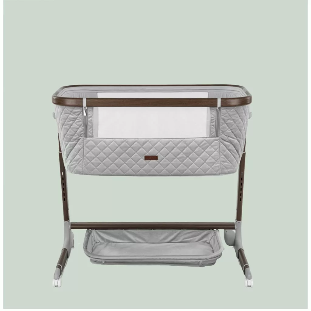 گهواره تخت کنار مادر برقی مونته مدل Orea پایه طرح چوب 5 سرعته Monte