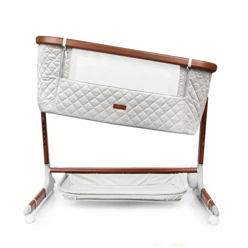 گهواره تخت کنار مادر برقی مونته مدل Orea پایه طرح چوب 5 سرعته Monte