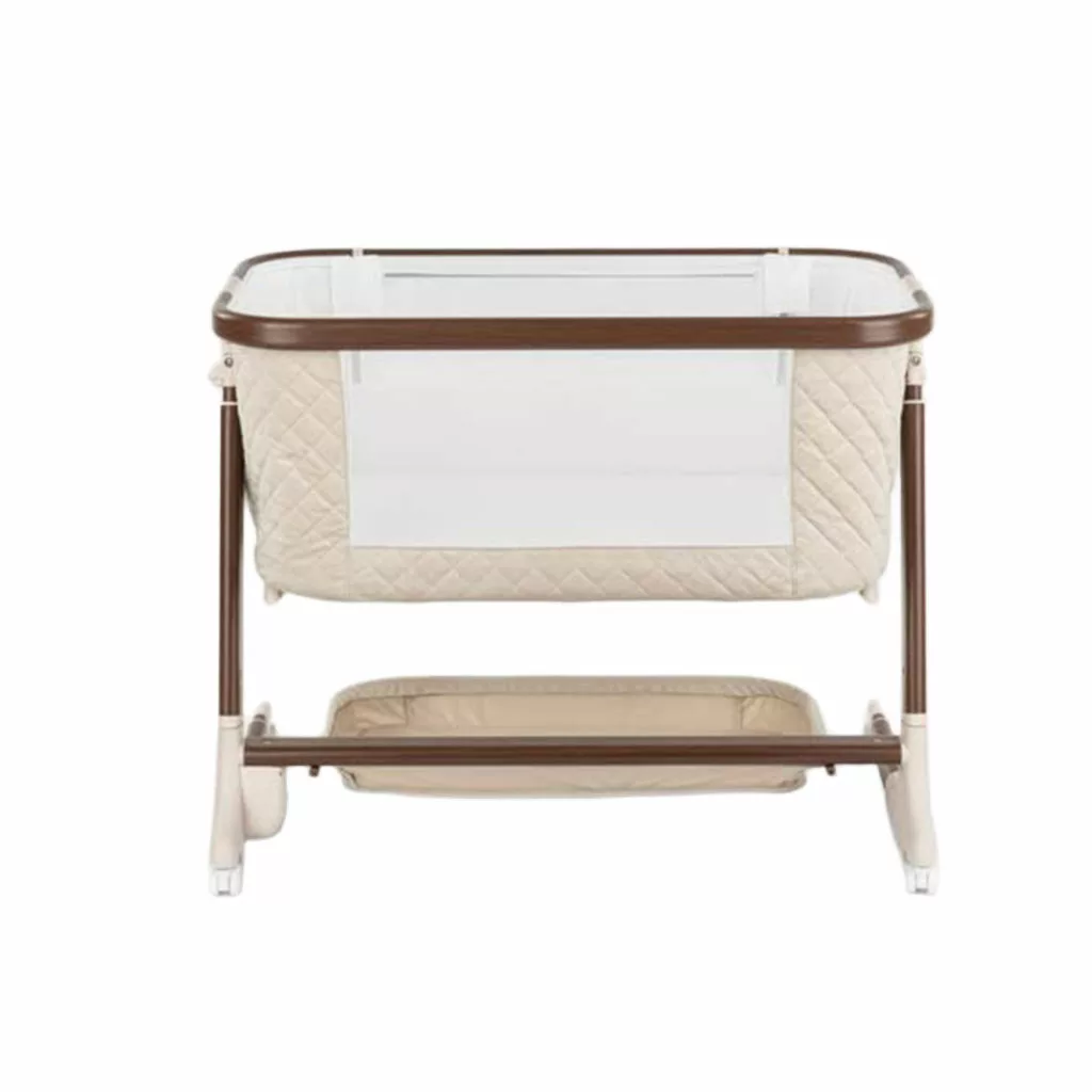 گهواره تخت کنار مادر برقی مونته مدل Orea پایه طرح چوب 5 سرعته Monte
