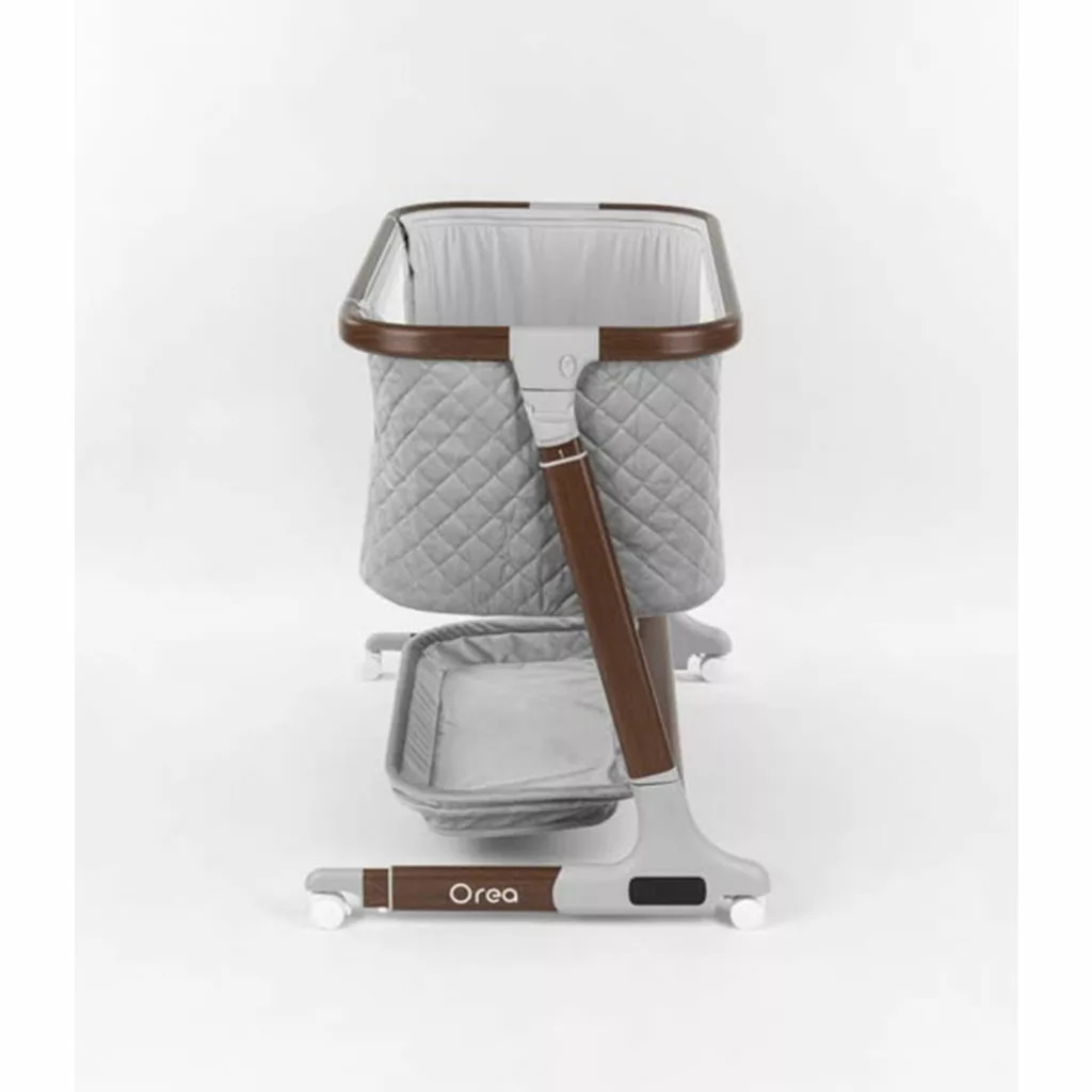 گهواره تخت کنار مادر برقی مونته مدل Orea پایه طرح چوب 5 سرعته Monte