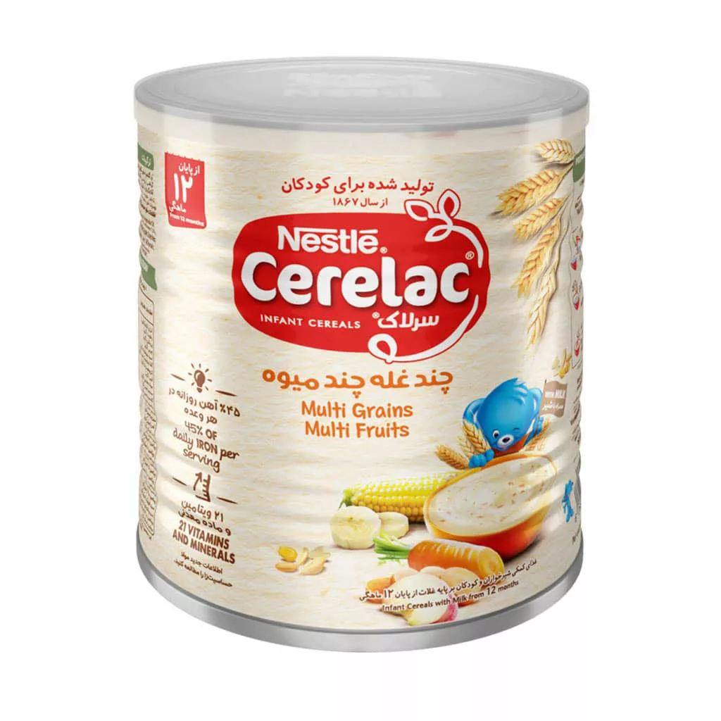 سرلاک 12+ماه چندغله چندمیوه 400گرم نستله NESTLE