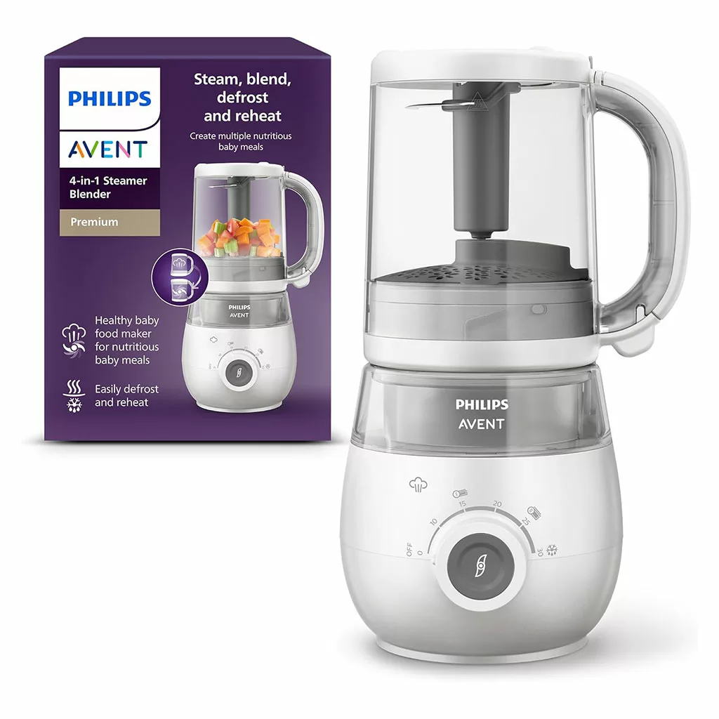 دستگاه غذاساز اونت 4در1 بخارپز خردکن مخلوط کن steamer blender premium Avent
