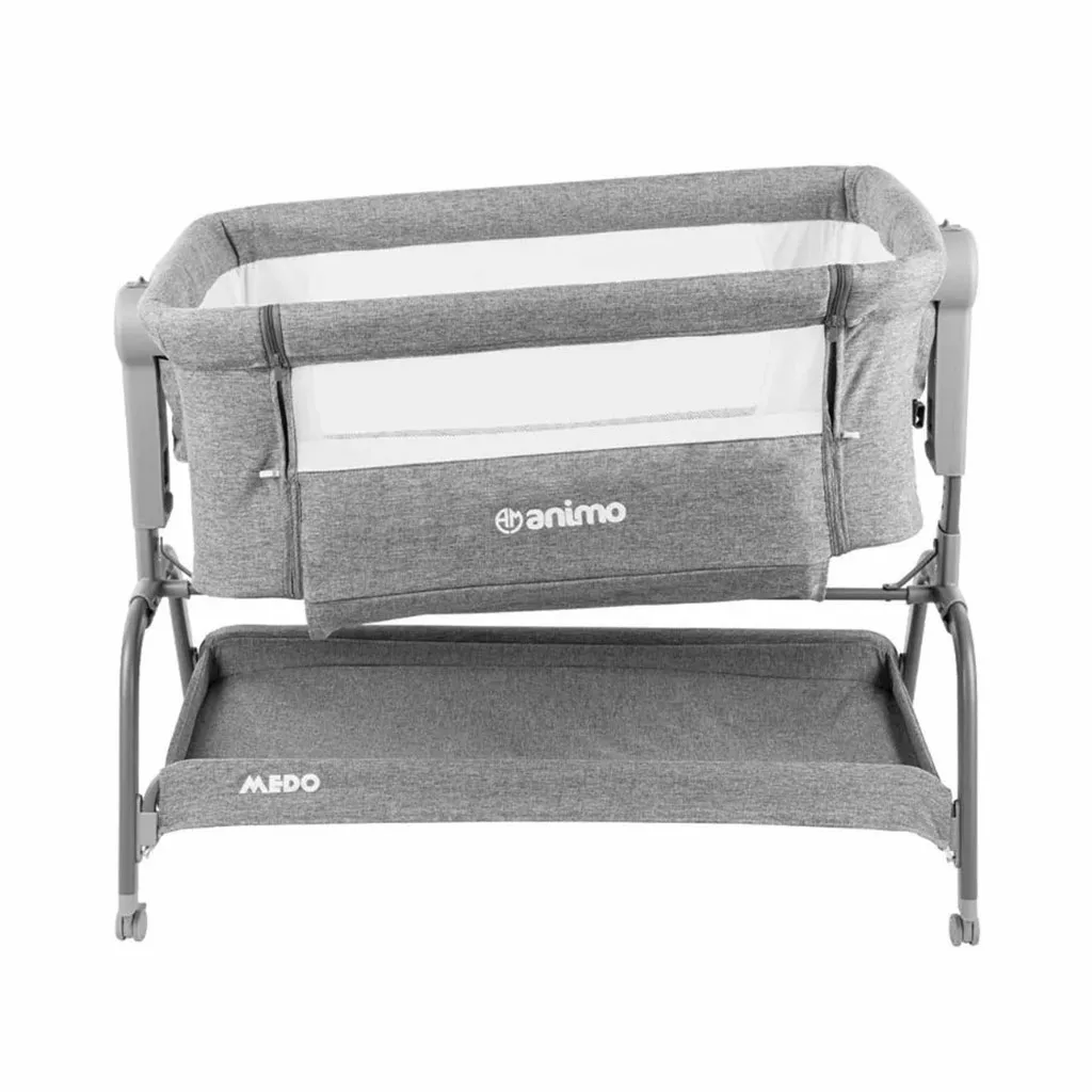 تخت کنار مادر آنیمو 3در1 مدل MEDO با تشک ثابت و حالت گهواره‌ای
